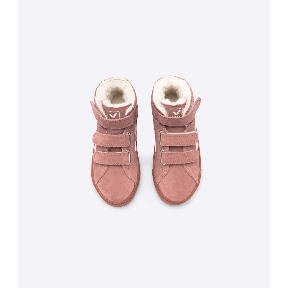 Veja ESPLAR MID FURED SUEDE Schoenen Kinderen Roze | BE 759ILH